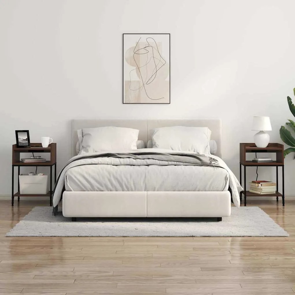 Éjjeli Szekrények 2 pcs barna tölgy 40 x 40 x 61 cm Faanyag
