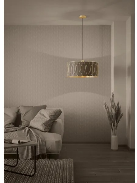 Eglo 390206 - Csillár zsinóron COROJAL 1xE27/40W/230V arany/barna