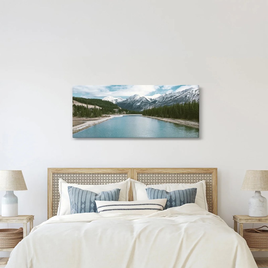 Hegyi tájkép (120x50 cm)