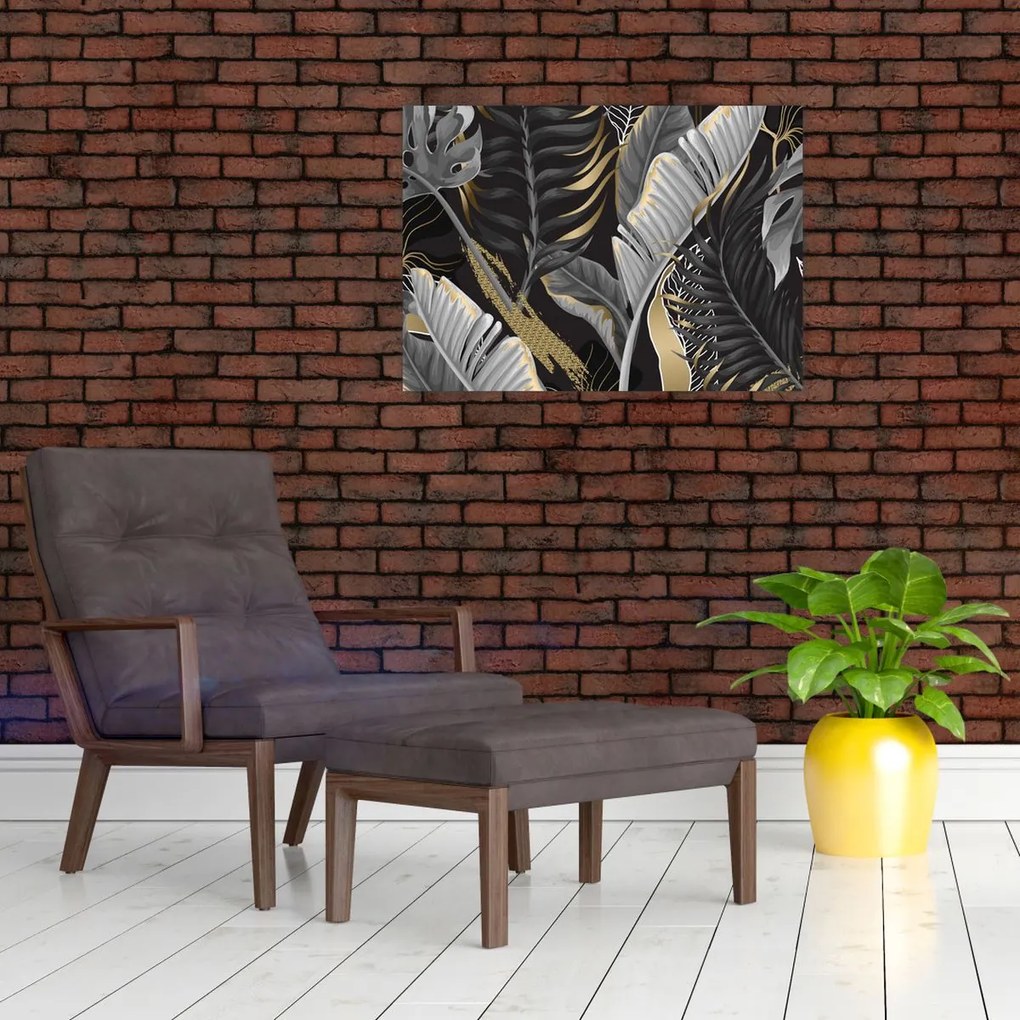 Üveg kép - Arany dzsungel (70x50 cm)