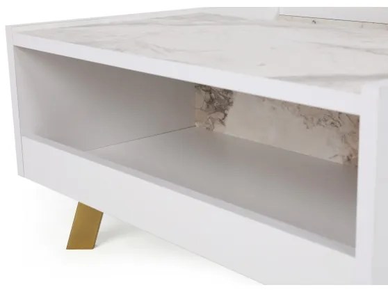 Kávésasztal FRIDA 63x90 cm fehér