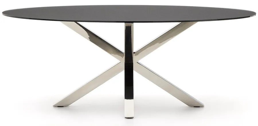 Étkezőasztal üveg asztallappal 100x200 cm Argo – Kave Home