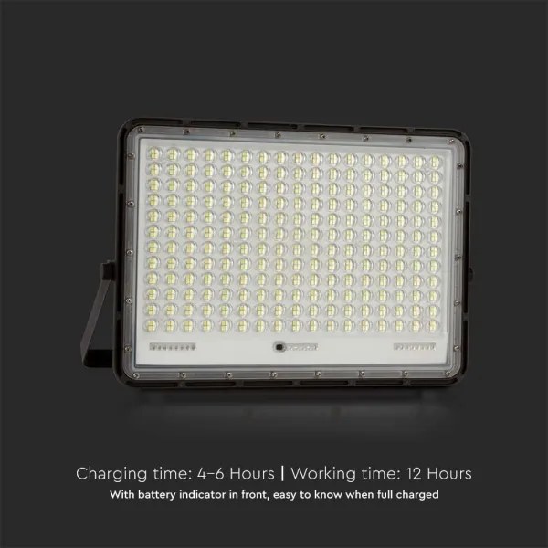 LED Kültéri napelemes reflektor LED/30W/3,2V 6400K fekete + + távirányító