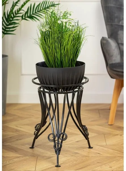 Virágállvány 47x43 cm fekete