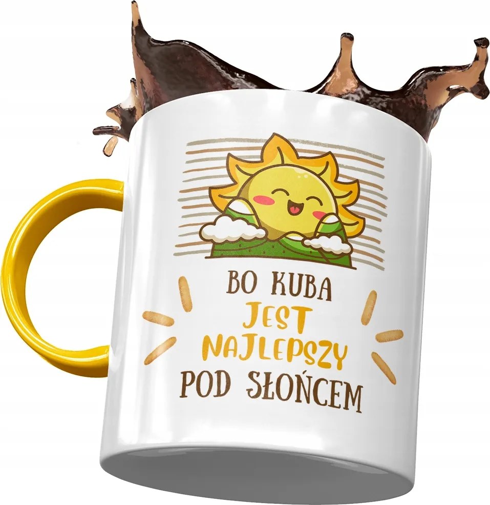 Sárga Bögre Jakab Kuba Férj Kolléga Ajándék Nyomtatott Fotóval