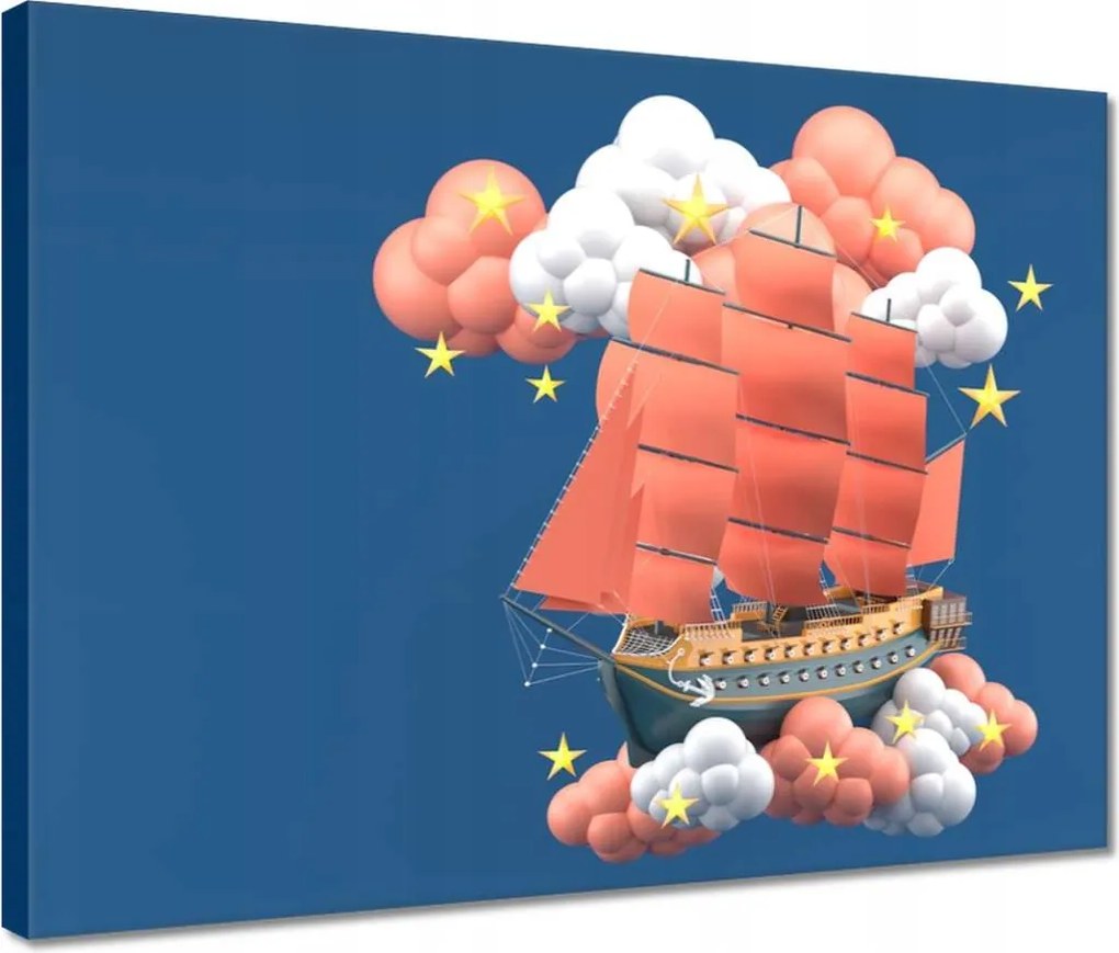 Vászonkép 40x30 Léghajó Vitorlák