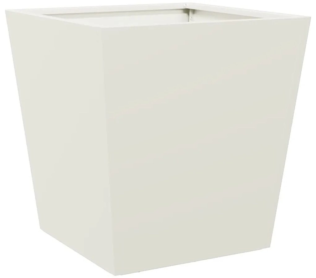 2 db fehér acél kerti növénytartó 40 x 40 x 40 cm