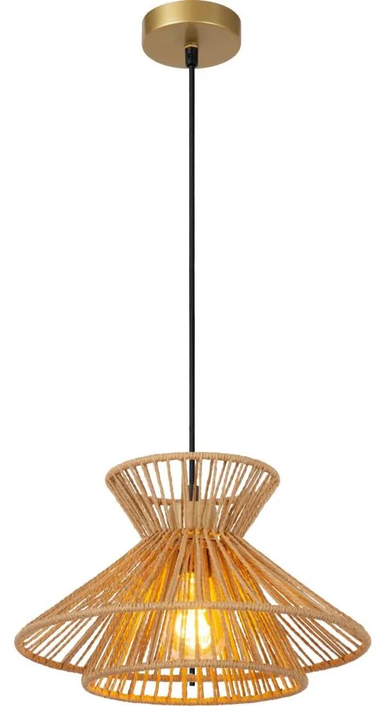 Lucide 10420/32/72 - Csillár zsinóron TASMAN 1xE27/60W/230V bézs
