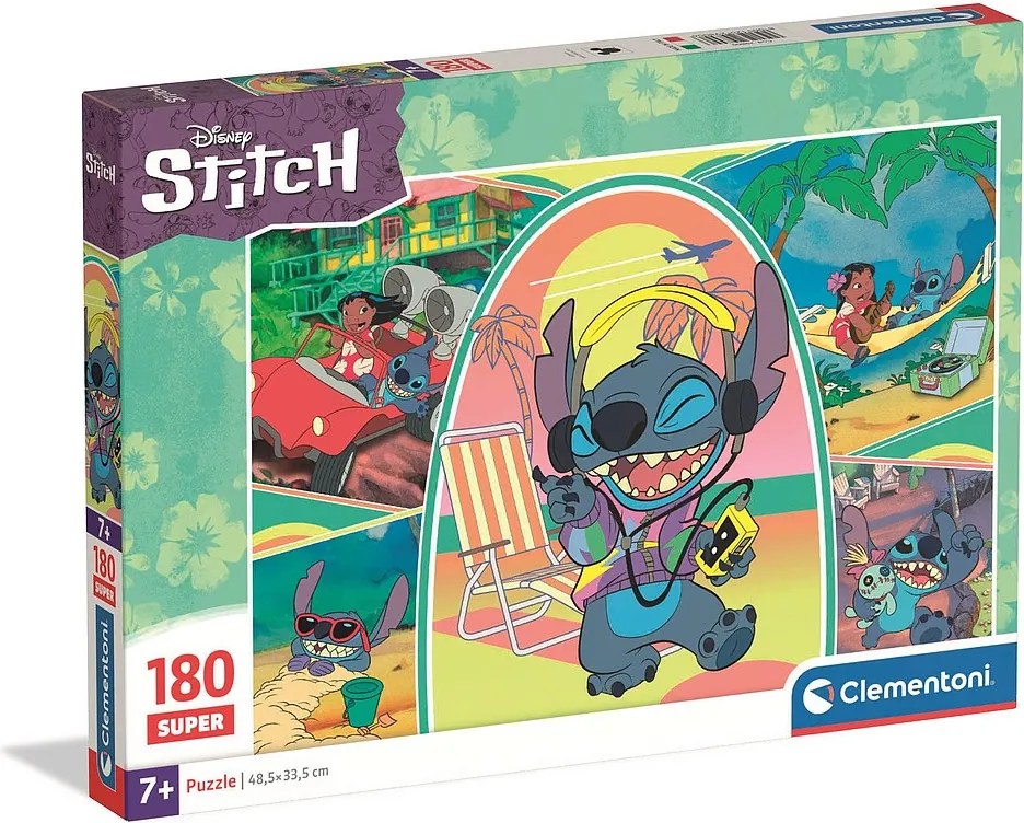 Disney Lilo és Stitch, A csillagkutya Summer 180 db-os puzzle Clementoni