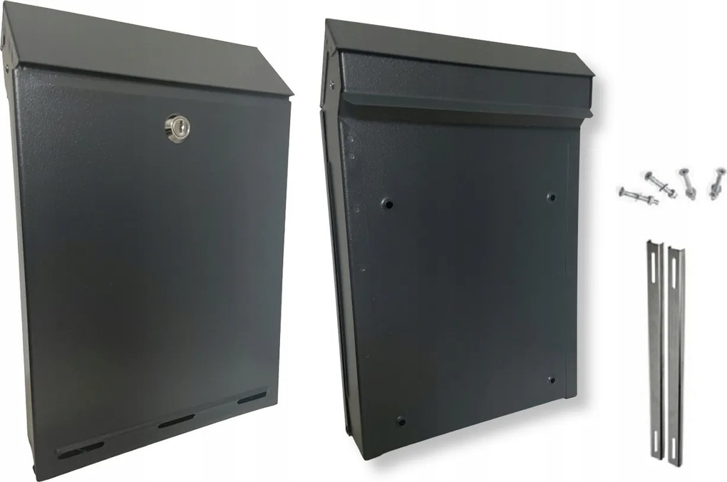 Postaláda Kétoldalas Átmenő Grafit A4P