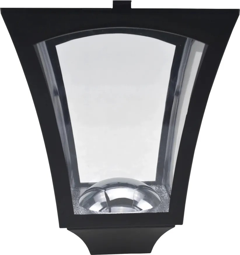 Outsunny LED napelemes kerti lámpa, rozsdamentes acél állólámpa, 160 cm magas, fekete