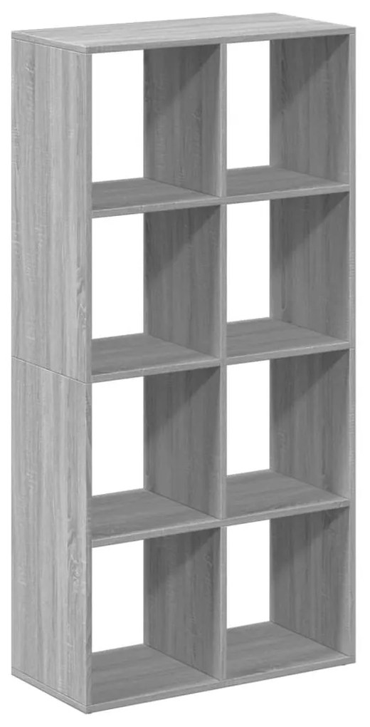 szürke sonoma szerelt fa elválasztó könyvespolc 69,5x29x137,5cm