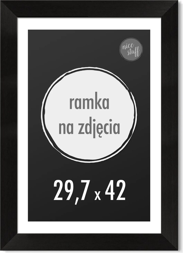 Képkeret 29,7x42 cm 42x29,7 A3 Fekete