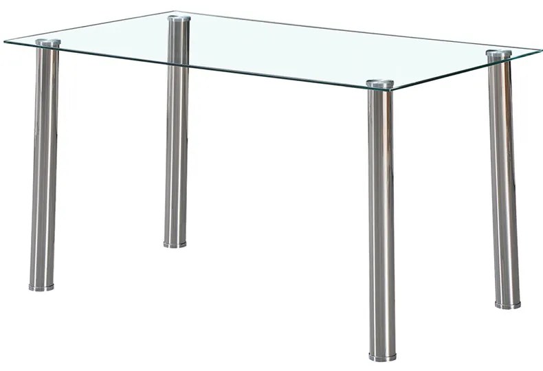 Berna 140 cm szögletes üveg étkezőasztal