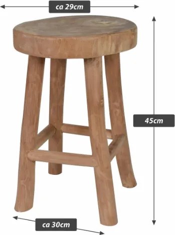 DIVERO Tömör tíkfa szék kezelt