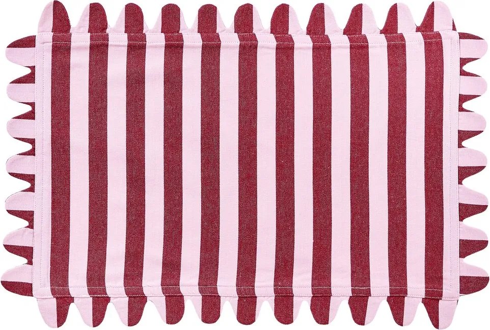 VEGAS STRIP pamut alátét 33x49cm , rózsaszín/piros