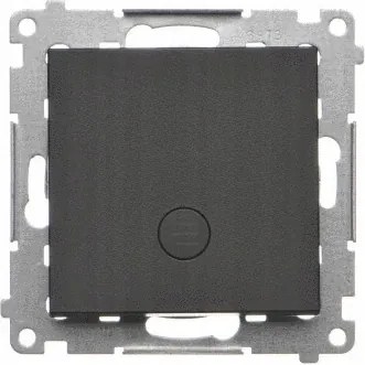 Simon 55 Kapcsoló Egykapcsolós Keresztkapcsoló Led háttérvilágítás Fekete matt