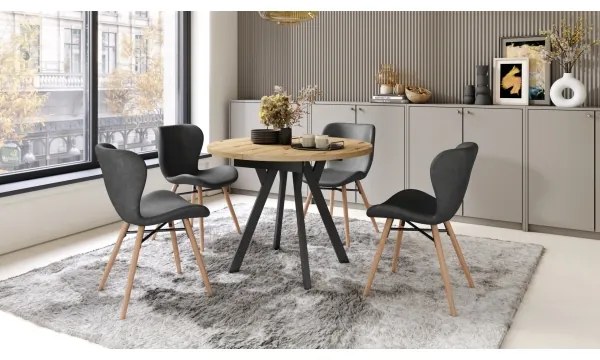 Étkezőasztal ARTUR artisan tölgy/fekete