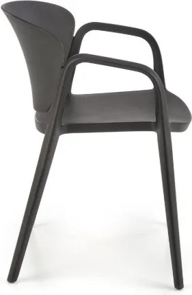 K-491 karfás kerti szék fekete