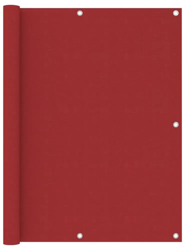 piros oxford-szövet erkélyparaván 120 x 400 cm