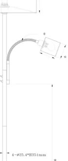 Globo 15185S4 - Állólámpa PACO 1xE27/40W/230V + 1xE14/25W