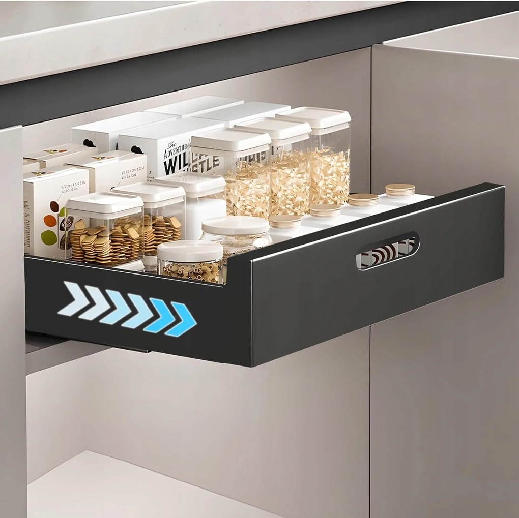 Szénacélból Készült Kihúzható Teleszkópos Fiók Lanmo Fúrás Nélkül