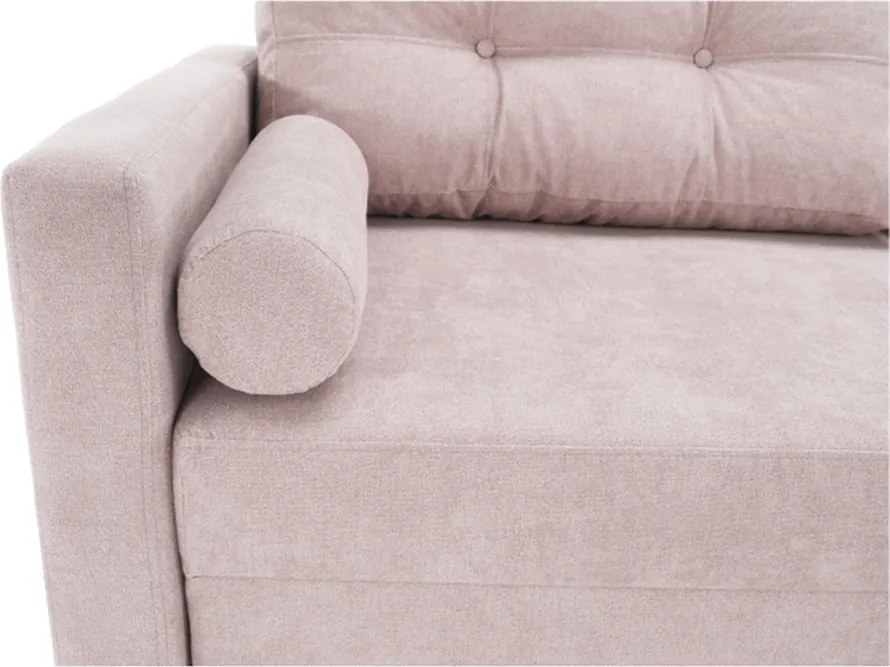 Szófa kinyitható, öregrózsaszín anyag Queens, AURELIA