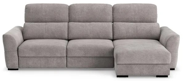 Univerzális sarokkanapé, kihúzható, háromszemélyes, tárolórekesszel TRENTO taupe