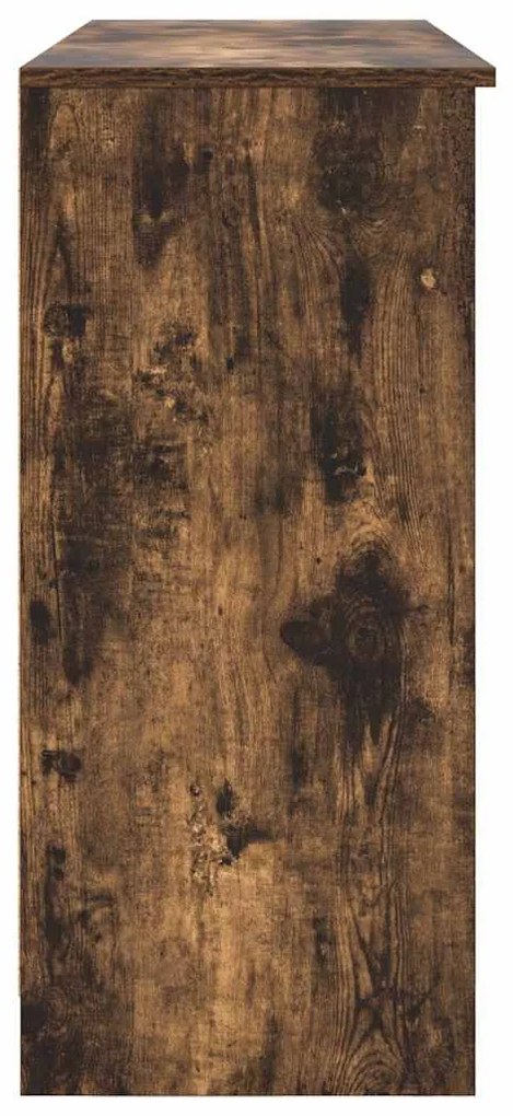 füstölt tölgy szerelt fa tálalószekrény fiókos 101x35x76 cm