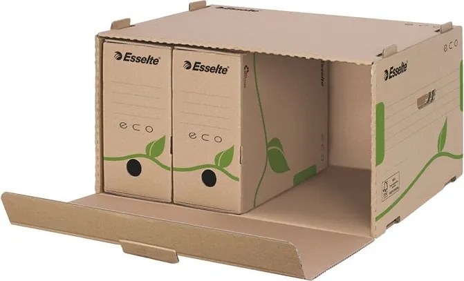 Archiválókonténer, előre nyíló, karton, ESSELTE Eco, barna (E623919)