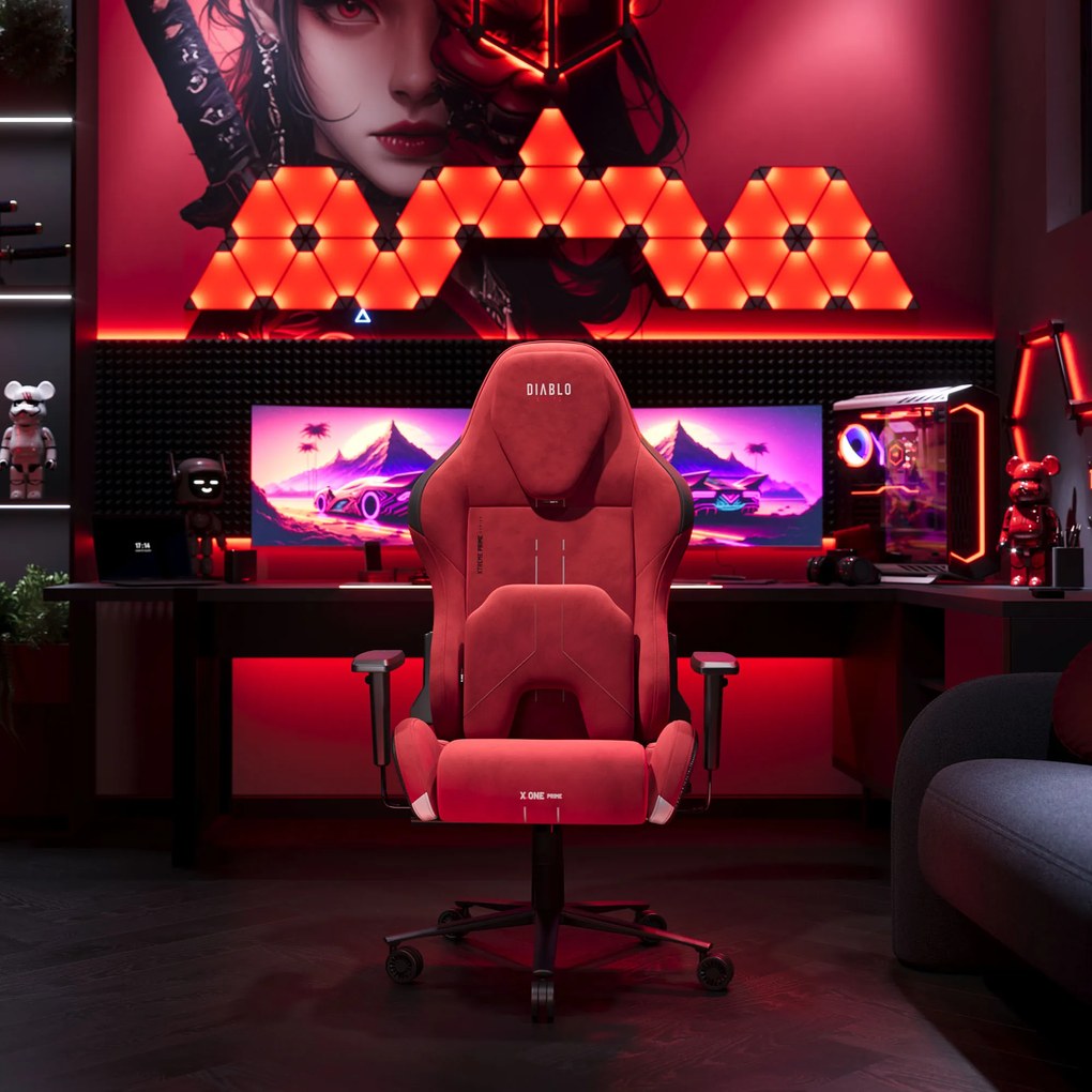 Gamer szék Normal Size, piros-fekete: Diablo X-One Prime Bloody Mary