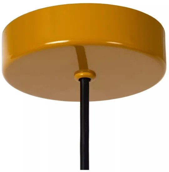 Lucide 74417/01/44 - Csillár zsinóron MACARONS 1xE27/40W/230V átm. 24,5 cm sárga