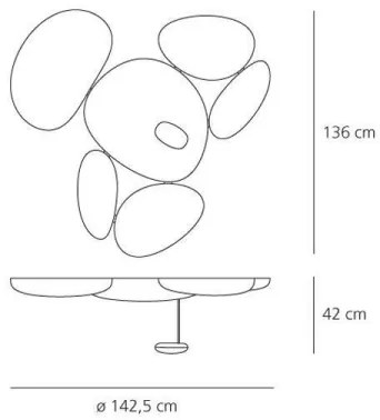 Artemide 1245110A - LED Dimmelhető mennyezeti lámpa SKYDRO LED/29W/230V 3000K