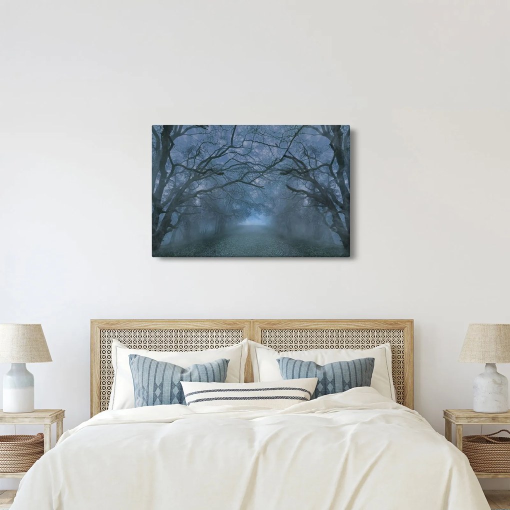 Egy erdő képe a ködben (90x60 cm)
