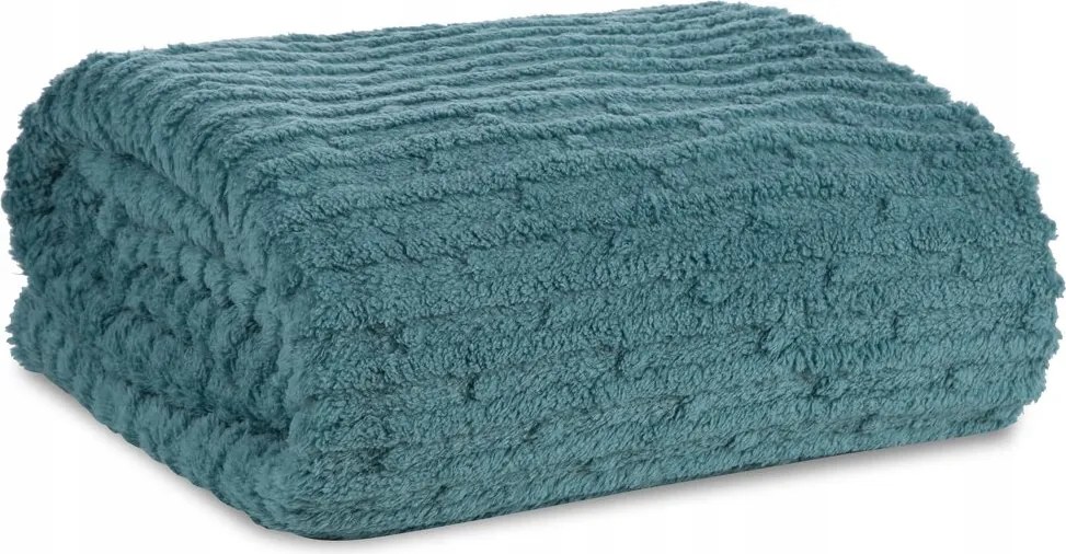 Ágytakaró pléd Róka menta 70x160 dombornyomott csíkos puha meleg