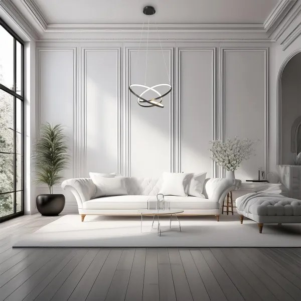 LED Csillár zsinóron EMPOLI LED/55W/230V fekete