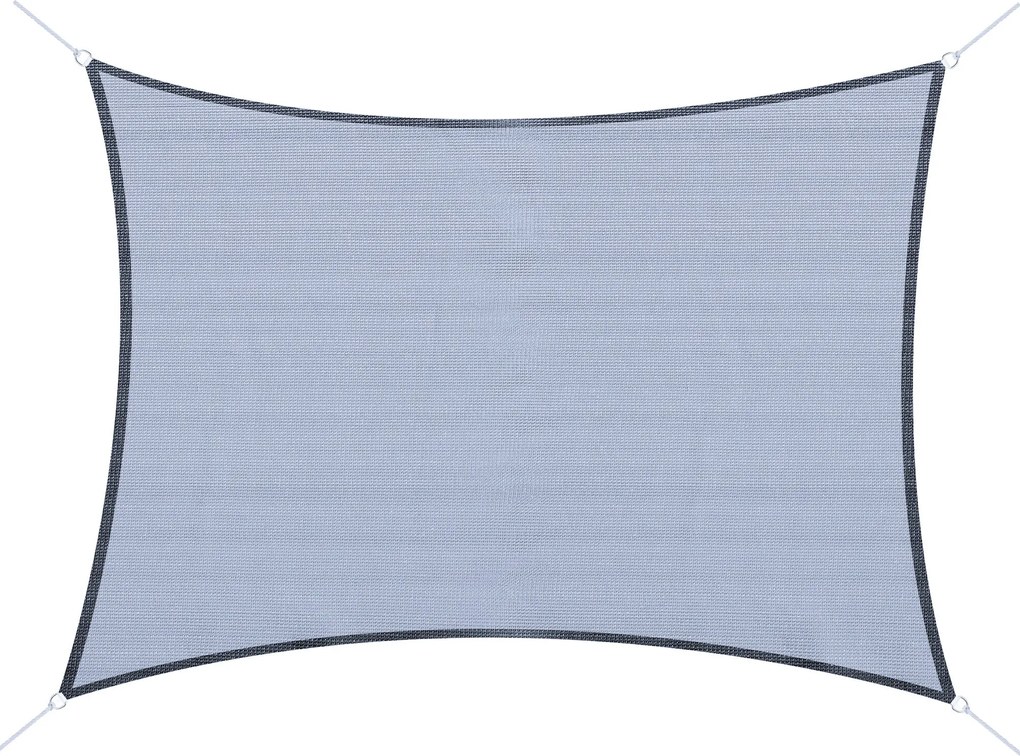 Outsunny Téglalap alakú Napernyő Vitorla Napernyő 4x3 m UV Védelemmel Teraszon, Hordtáskával, Rozsdamentes Acél Gyűrűkkel és Kötözőkkal Kerthez és Ter