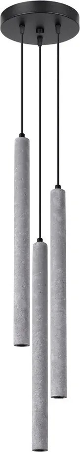 Szürke beton függőlámpa ø 19,5 cm Fideus – Sollux