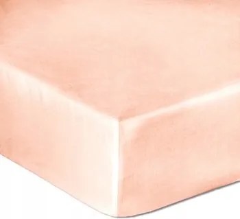 Szatén lepedő 200x220 gumis rózsaszín 006