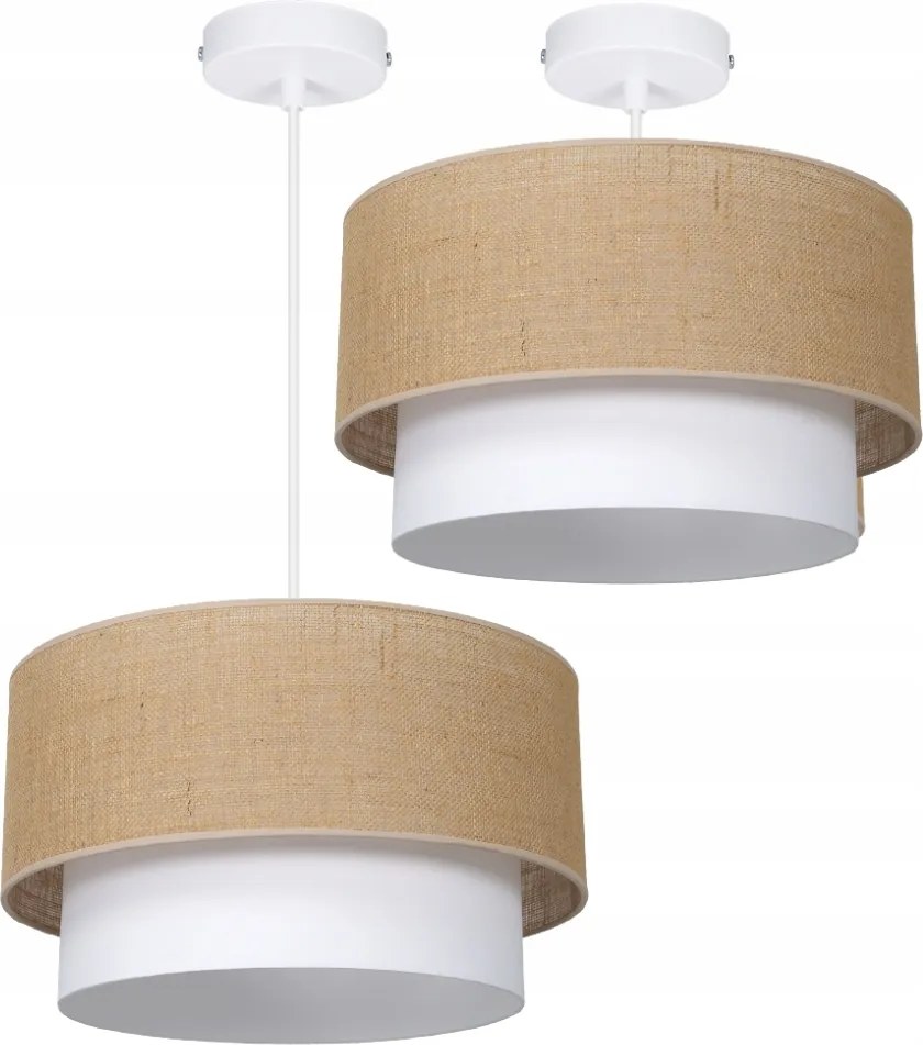 Függőlámpa Juta Búra Boho Stílus 45CM Duo