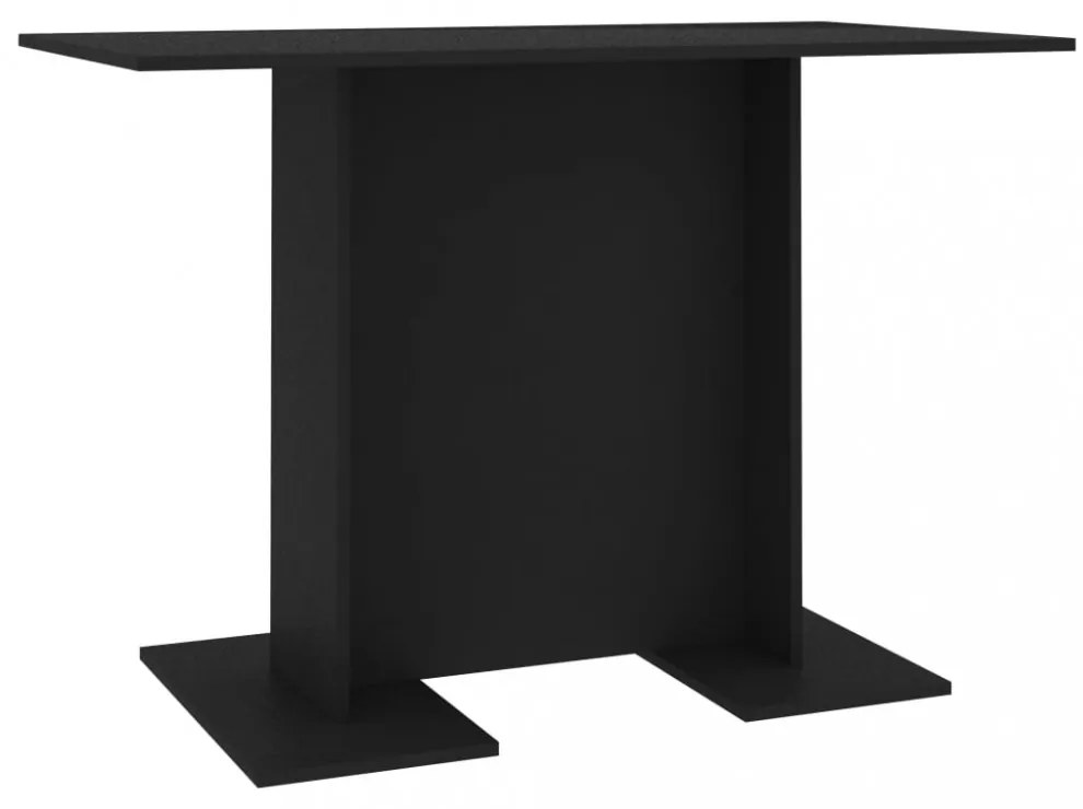 fekete szerelt fa étkezőasztal 110 x 60 x 75 cm