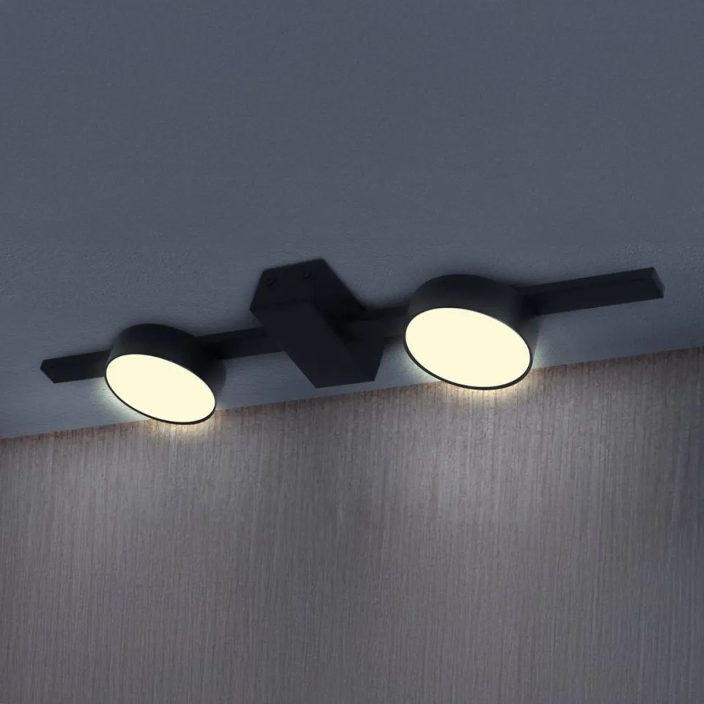POLUX 326256 JOY Modern LED Mennyezeti Lámpa Fekete GX53 IP20