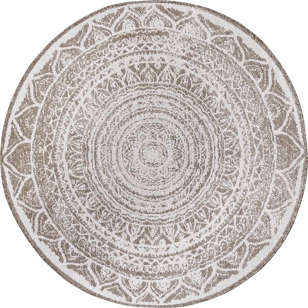 Kerek szőnyeg, bézs lapos, Siruma 140cm