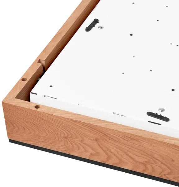 Mennyezeti lámpa OAK SQUARE 4xE27/15W/230V 48x48 cm tölgy/fekete