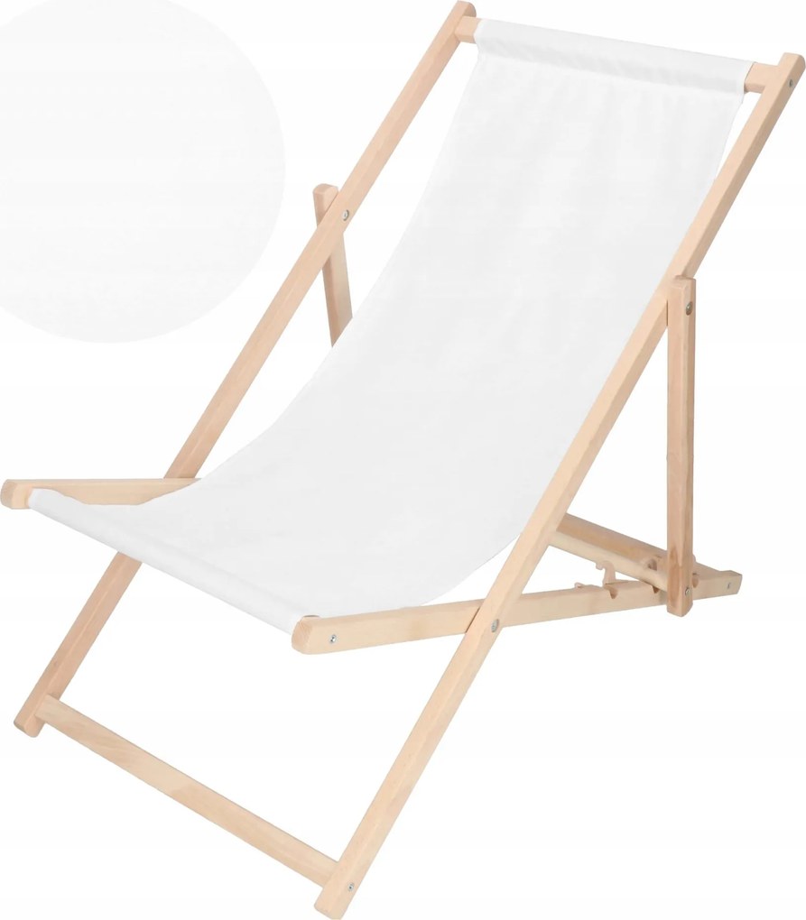 Fából Készült Strand Napozóágy Összecsukható Kerti Napozóágy Fehér Gyártó