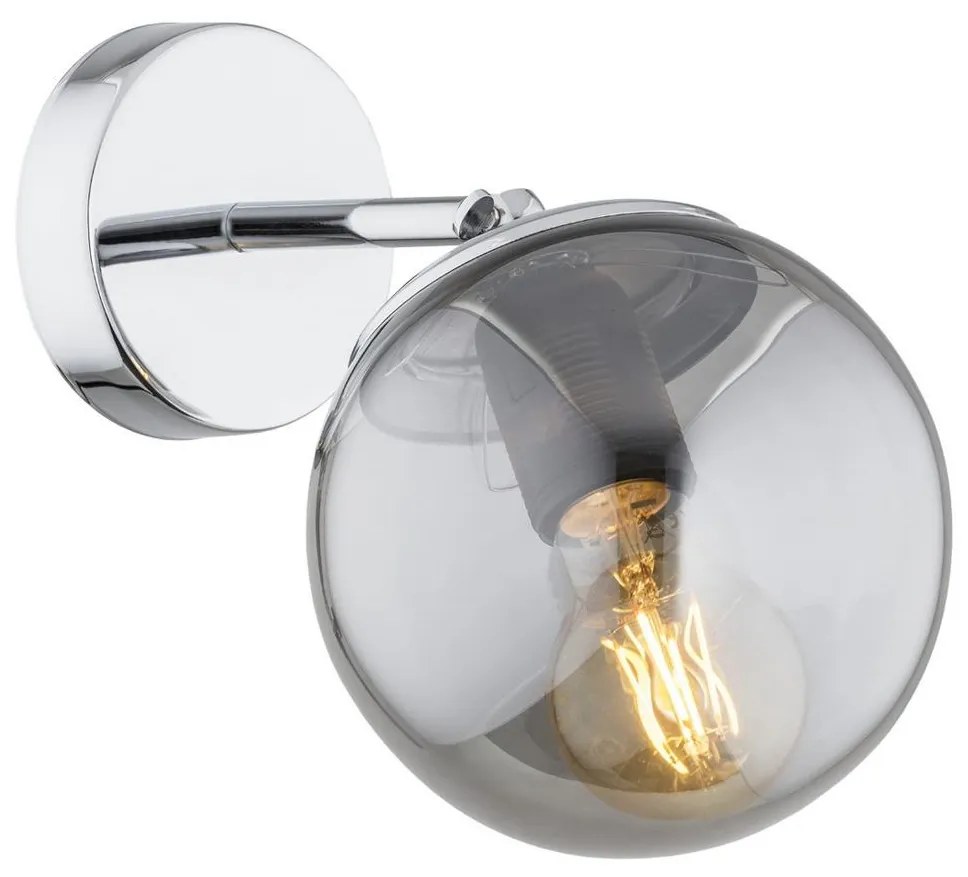 Argon 3989 - Fali lámpa SATELITE 1xE27/15W/230V fényes króm/szürke