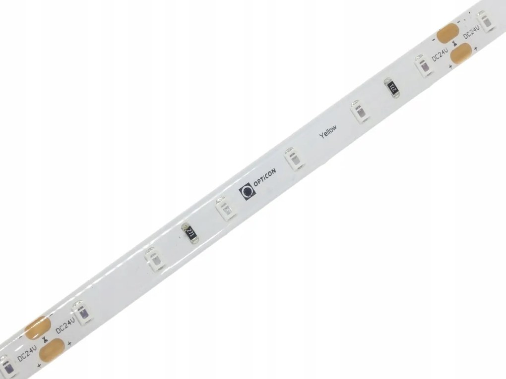 Led Szalag 24V DC 4,8W méter 300 Smd 2835 IP65 8mm Szín Sárga Opticon