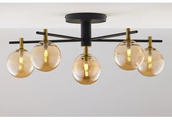 Jupiter 2033 - Felületre szerelhető csillár FIGARO 6xG9/10W/230V fekete/arany/bézs