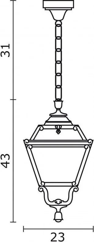 NOVOLUX 149G-G05X1A-02 INDURA Kültéri Függő Lámpa Fekete, Átlátszó IP55