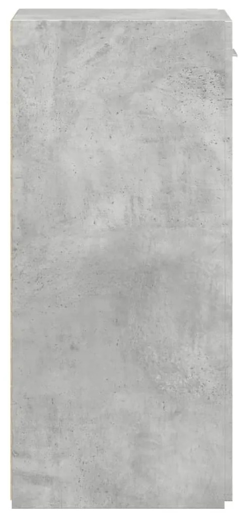 betonszürke szerelt fa tálalószekrény 30 x 42,5 x 93 cm
